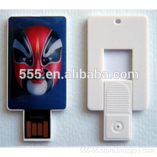Good design Mini credit card shape usb key chain push out chipset usb from China Factory
